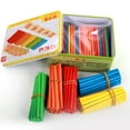thumbnail image 5 of Anvazise Colorful Wooden Number Sticks Counting Blocks Math Operation Education Kids Toy One Size, 5 of 13