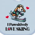 thumbnail image 4 of Inktastic Skiing Beagle Puppy Skier Boys or Girls Baby Bib, 4 of 4