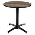 thumbnail image 3 of KFI Studios Mode 2.5' x Round' Dining Table, Walnut, Arched X Base, 3 of 3