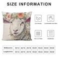 thumbnail image 5 of Qinduosi Pack Farmhouse Cute Animals Pillow Covers Watercolor Baby Pigs Goats Sheep with Flowers Leaves Wreath Print Throw Pillow Case Linen Home Chair Cushion Cover  (Pig Sheep), 5 of 5