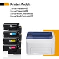 thumbnail image 2 of Arcon 6-Pack Compatible Toner for Xerox 106R02759 106R02756 106R02757 106R02758 works with Xerox Phaser 6020 6022 WorkCentre 6025 6027 Printers (Black Cyan Magenta Yellow）, 2 of 8