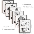 thumbnail image 2 of 6pcs/set Laundry Decor Painting Canvas Wall Art Home Wash Dry Fold Canvas Hanging Painting Cute Patterns Printing Artwork Wall Decoration Painting 7.9x9.8in DIY Making, 2 of 8
