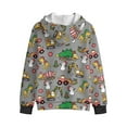 thumbnail image 5 of Xoenoiee Dinosau Snowman Excavator Tree Print Fleece Hoodies for Boys Teens Kids Christmas Sweatshirts Hooded Jumper with Pocket Outfits Xmas Tops Fall Winter Jackets Sweater with Full Zipper, S, 5 of 7