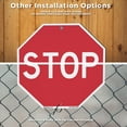 thumbnail image 6 of Stop 10 inch X 10 inch Octagon Plastic Sign with Aluminum Mounting Stake Weather Resistant UV Protected for Workplace Private Property and Construction Site Made in the USA, 6 of 8