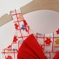 thumbnail image 3 of Baby Girls Summer Dresses Sleeveless Floral Prints Party Clothes Casual Girls Bow Summer Dresses with Hat Set,A1-Red,18-24 Months, 3 of 6