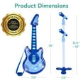 thumbnail image 7 of Best Choice Products 19in Kids Flash Guitar, Pretend Play Musical Instrument Toy for Toddlers w/ Mic, Stand - Blue, 7 of 7