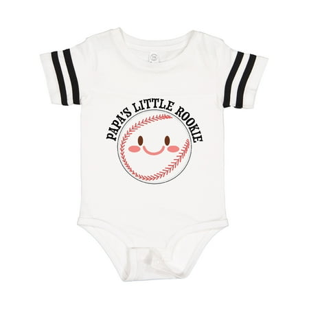 

Inktastic Papa s Little Rookie- Baseball Gift Baby Boy or Baby Girl Bodysuit