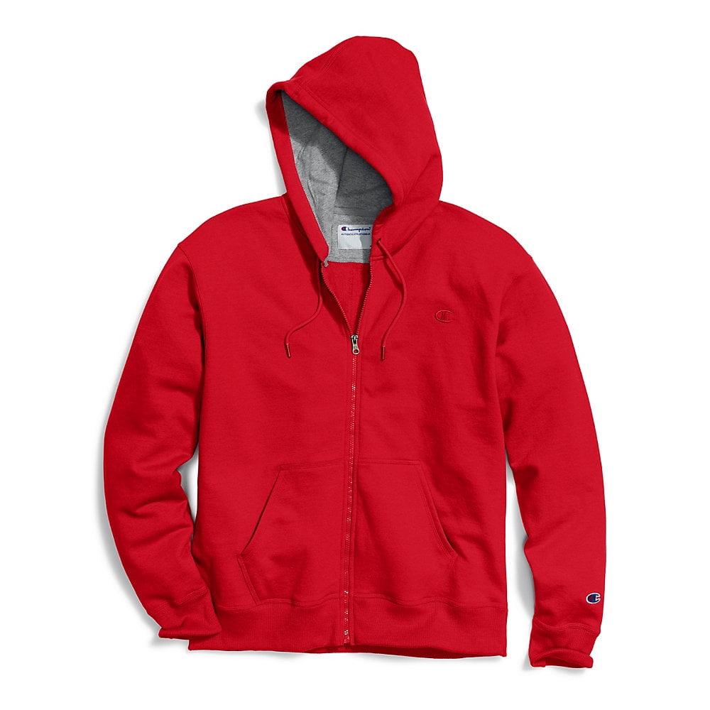 Champion - Big Tall Men`s Zip Fleece Hoodie, CH105, 3XLT, Crimson ...