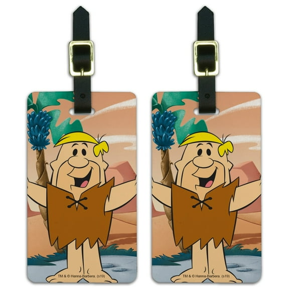 The Flintstones Barney Character Luggage ID Tags Suitcase Carry-On Cards - Set of 2