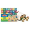 Melissa & Doug Deluxe Wooden ABC/123 1-Inch Blocks Set With Storage Pouch (50 pcs)
