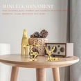 thumbnail image 3 of RUNROTOO 4Pcs Golden Reindeer Ornament Zinc Alloy for Holiday Table Decor and Desk Ornaments, 3 of 8
