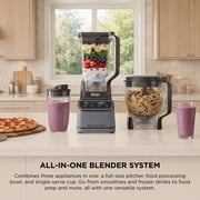 Ninja Grand Kitchen System 72-Oz Blender, 4 Presets, Smoothie, Chop, Dough, 3 Speeds, 1200W, KS500 Gray