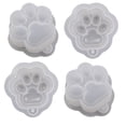 thumbnail image 4 of 10 Uds. De moldes de silicona para colgante de patas de gato, molde de resina epoxi para hacer llaveros, tamaño 1,5 "x 1,5" x 1", 4 of 5