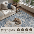 thumbnail image 4 of SIXHOME 8'x10'Area Rug Washable Distressed Vintage Medallion Rugs for Living Room Bedroom Home Decor Blue, 4 of 7