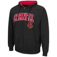 thumbnail image 2 of Men's Colosseum Black Cornell Big Red Arch & Logo 3.0 Full-Zip Hoodie, 2 of 3