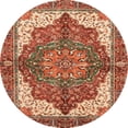 thumbnail image 1 of Ahgly Company Indoor Round Abstract Red Persian Area Rugs, 8' Round, 1 of 6