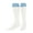 White/Columbia Blue, variant on TCK Finale 3-Stripe Soccer Socks - Navy White