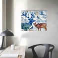 thumbnail image 4 of JEUXUS Deer Wall Art Picture Canvas Vintage Style Posters Print Modern Bathroom Decor Artwork Framed For Living Room Bedroom Wall Painting Home Decor, 4 of 6