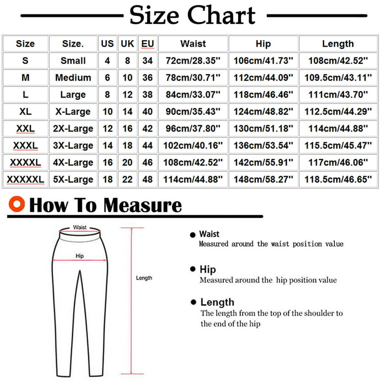 Scyoekwg Womens Pants Fashion Casual Oants Solid Color Band age Elastic  Waist Pants with Pockets Comfor table Straight Pants Navy XXXXL (16)