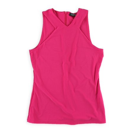 RALPH LAUREN $70 Womens New 1122 Pink Sleeveless V Neck Casual Top XL B+B