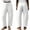 White #005, variant on Barrel Linen Pants Women Boho Palazzo Cotton Drawstring Capris Plus Size Summer Beach Vacation Casual Baggy Trousers 2XL