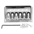 thumbnail image 2 of 2024 Fixed Hardtail Guitar Bridge U Shape Saddle Bridge Replacement Metal Electric Guitar String Bridge Silver, 2 of 5
