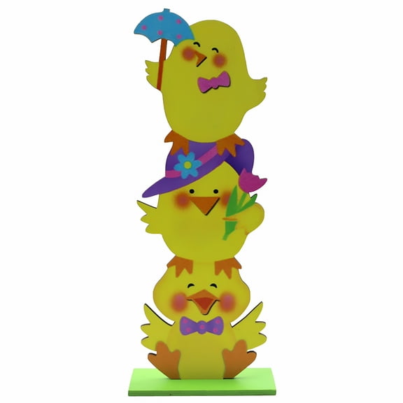 LAMIRO Easter Decorations,Easter Basket Stuffers,Easter Scene Wooden Decoration,Easter Wooden Decorations Easter Wooden Party Scene Layout Decoration
