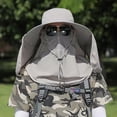 thumbnail image 4 of Domzest Sun Hats for Men UPF 50+ UV Protection Wide Brim Bucket Waterproof Hat with Adjustable Chin Strap & Detachable Neck Flap for Outdoor Light Gray, 4 of 5