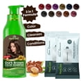 thumbnail image 2 of (4 pack) Herbishh Hair Color Shampoo for Gray Hair with 2 Stain Pouch Remover– Natural Hair Dye Shampoo – Colors Hair in Minutes – Long Lasting–500 Ml – 3-In-1 Hair Color – Ammonia-Free (Dark Brown), 2 of 13