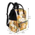thumbnail image 2 of Xecao White Floral and Butterflies print Large Capacity Nappy Bag is a multi-functional waterproof travel backpack, perfect as a nursing bag or mummy backpack for women, 2 of 6