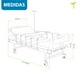 thumbnail image 2 of Cama De Hospital ROXANA C/ Colchón Asjutable Hidrualica Color Blanco-Azul, 2 of 7
