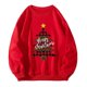thumbnail image 1 of Gibobby Sudaderas de moda Sudaderas sin estampado de árbol de Navidad para mujer con diseño de manga larga y hombros (Rojo, L), 1 of 5