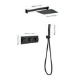 thumbnail image 2 of Matte Black Shower System Set with 10" Rainfall Shower Head & Handheld Sprayer, Solid Brass Luxury Shower Faucet Combo, cUPC Certified, Easy Install for Master Bathroom Remodel & Spa-like Experience, 2 of 19