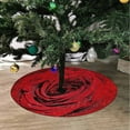 thumbnail image 2 of FMSHPON Red Rose Xmas Christmas Tree Skirt Stand Mat for Holiday Party Decoration Indoor Outdoor 36 inches, 2 of 3