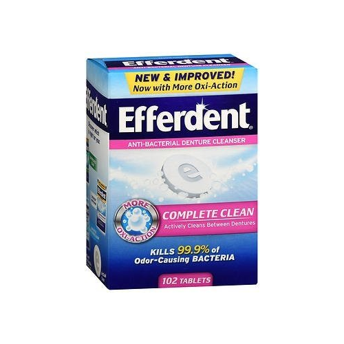 Efferdent AntiBacterial Denture Cleanser Tablets 102 ct, Pack of 4