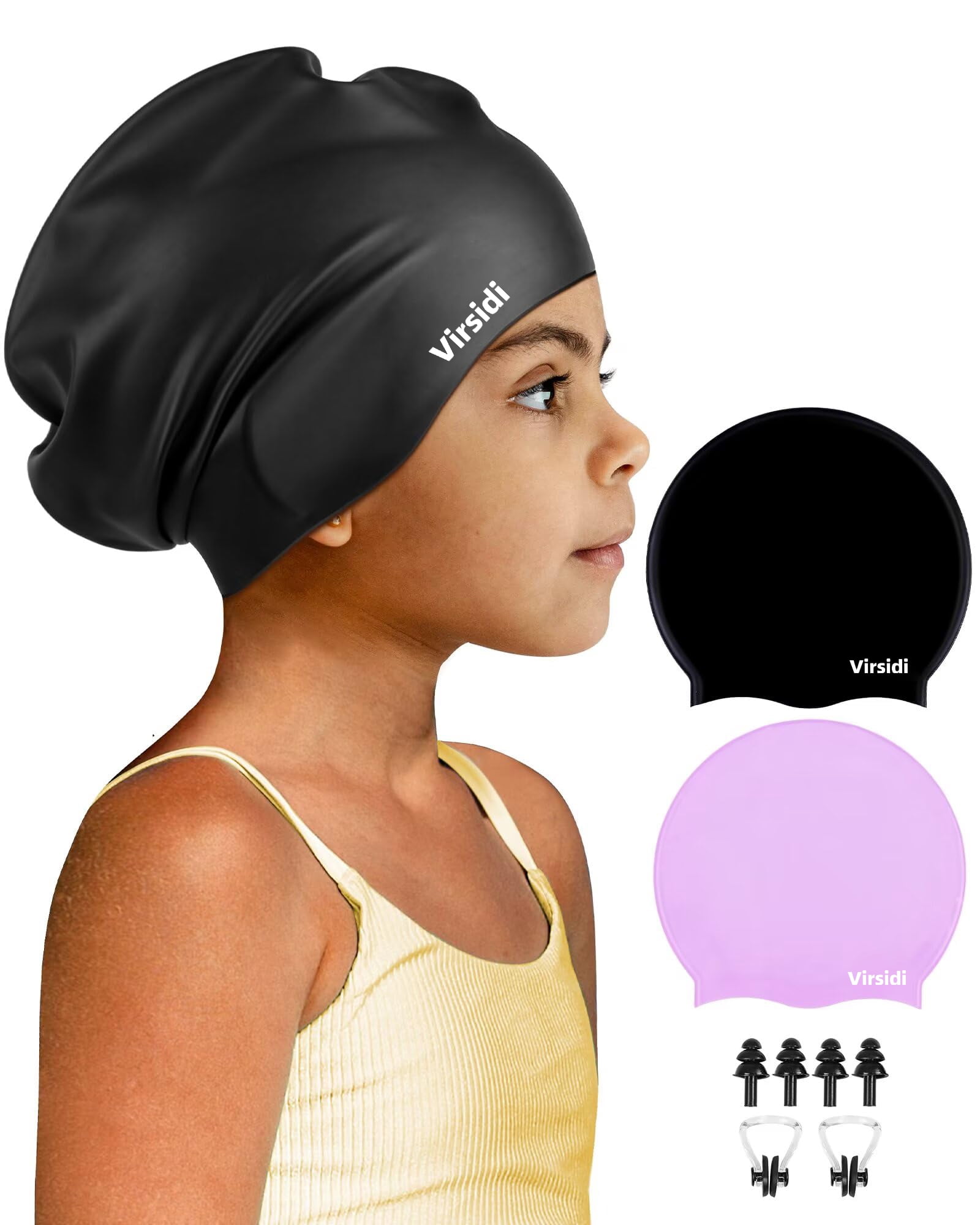 Interlaken Long Hair Dreadlock Swim Cap Silicone Swimming XL or L