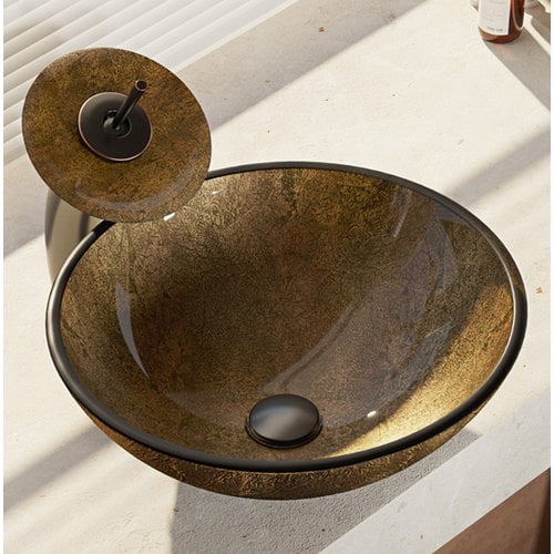 Elegante Fregadero Circular de Baño de Vidrio con Colombia Ubuy