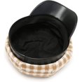 thumbnail image 6 of CoCopeaunts Plaid Newsboy Cap for Women PU Leather Newsboy Hats Tweed 8 Panels Octagonal Hats with Metal Chain Decoration, 6 of 6