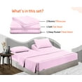thumbnail image 2 of SGI Bedding Egyptian Cotton Top Split Sheet Set Stripe Adjustable Bed 36" Split Head King 600 TC 15" Deep Pink, 2 of 9