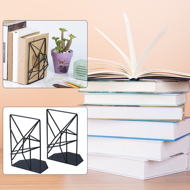 Bookends Heavy Duty Decorative Metal Book Ends Bookshelf for Student