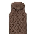 thumbnail image 6 of HTNBO Women Puffer Vest Sleeveless Hooded Quilted Vest Lightweight Stand-up Collar Winter Padded Gilet Outerwear, 6 of 7