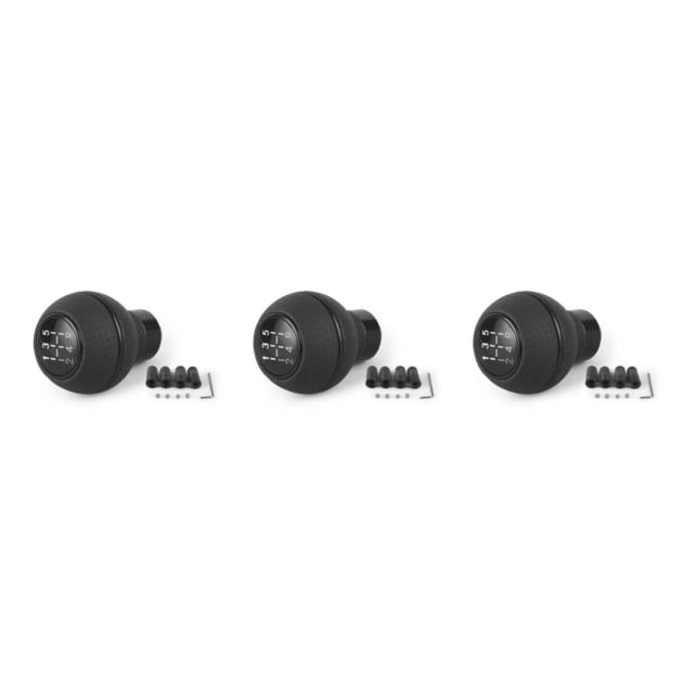 ZheElen High-End Texture Gear Knob - Universal For Any Car Speed Match Durable Fitment Comfortable Black 3Set