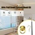 thumbnail image 2 of lixuesong Attic Pull Down Hook Set Produced for Replacing Traditional Cord in Attic Ladder Systems with 60Inch Telescoping Rod, 2 of 3