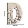 thumbnail image 4 of Uutvmp 5 Inch Wooden Letters for Wall Decor, Flowered Paintable Wooden Nursery Letters for Crafts Wood Alphabet Letter for Birthday Xmas Nursery Name Sign Wedding Home Decoration, 4 of 5
