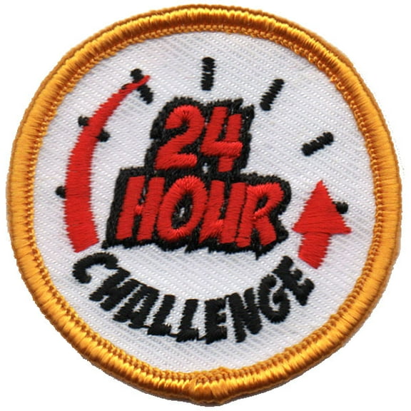 12 pieces 2" Custom Activity Scouts Applique Fun Patches - 24 Hour Challenge Patch