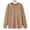 Beige, variant on Hueoook Oversized Sweatshirts for Women Crew Neck Threaded Long Sleeve Round Neck Loose Bottomed Classic T-shirt Coffee 2X
