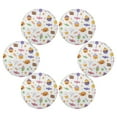 thumbnail image 2 of 15.4" Round Placemat Set of 6 Polyester Fabric Place Mats Non-Slip Dining Kitchen Table Mats for Kitchen Party Decor Halloween Candy and Cupcakes, 2 of 5