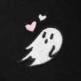 thumbnail image 2 of Dalix Heartly Ghost Embroidery Jogger Midweight Fleece Sweatpants Soft Lounge Pant Drawstring Waistband Pockets Womens in Black XS X-Small, 2 of 5