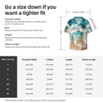 thumbnail image 5 of Lsque Ocean Wave Crash print Men's Cuban Collar Short Sleeve Shirt Summer Beachwear Casual Button Down Fashionable Vacation Leisure Shirt-Large, 5 of 7