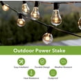 thumbnail image 2 of BN-LINK Outdoor Power Stake Timer Waterproof, Power Strip with 6 Grounded Outlets and 6FT Extension Cord, 100FT Wireless Remote Control, Dusk to Dawn Sensor Timer for Lights and Courtyard Decoration, 2 of 9